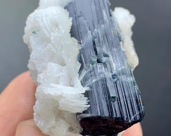 ブルーキャップトルマリン、クリーブランド石アルバイト付き