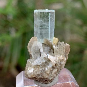 Natural Sky Blue Aquamarine Crystal With Mica, Natural Aquamarine Cluster From Skardu Pakistan-26.50 Carat, Aquamarine Specimen, Aquamarine