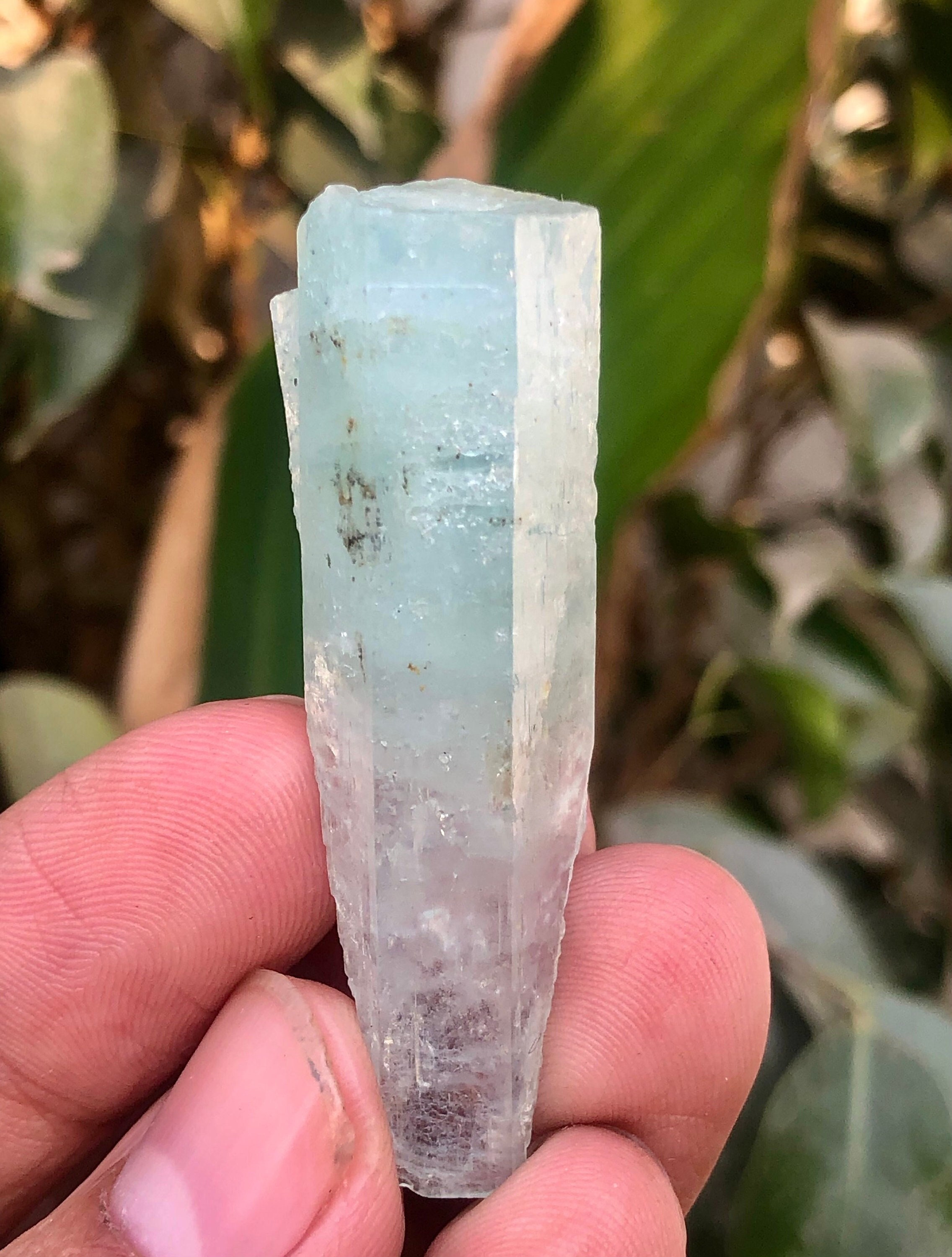 アクアマリン　原石　鉱物標本 アクアマリン原石結晶標本、スカイブルー鉱物（75.60カラット） - Etsy