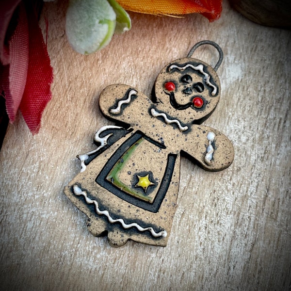 Gingerbread Man Christmas pendant charms for jewelry, Christmas tree ornaments decorations