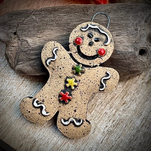 Gingerbread Man Christmas pendant charms for jewelry, Christmas tree ornaments decorations