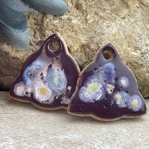 Dijes de cerámica para pendientes, accesorios para pendientes con cuentas de cerámica, elementos de diseño, dijes colgantes con cuentas hechos a mano. Boho boho