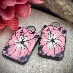 Ceramic earring charms, ceramic beads for earring findings, design elements, handmade beads pendants charms. Bohemian boho,