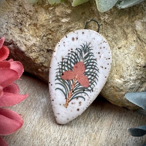 Dijes de cerámica para colgantes, accesorios de joyería con forma de flor de piña, elementos de diseño, colgantes de cuentas hechos a mano. Estilo bohemio.