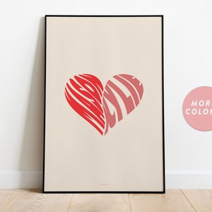 Benutzerdefinierte Paare Print Aesthetic Room Decor Boho Wall Art Print Download Wand Große Wandkunst y2k Trendy Retro Style