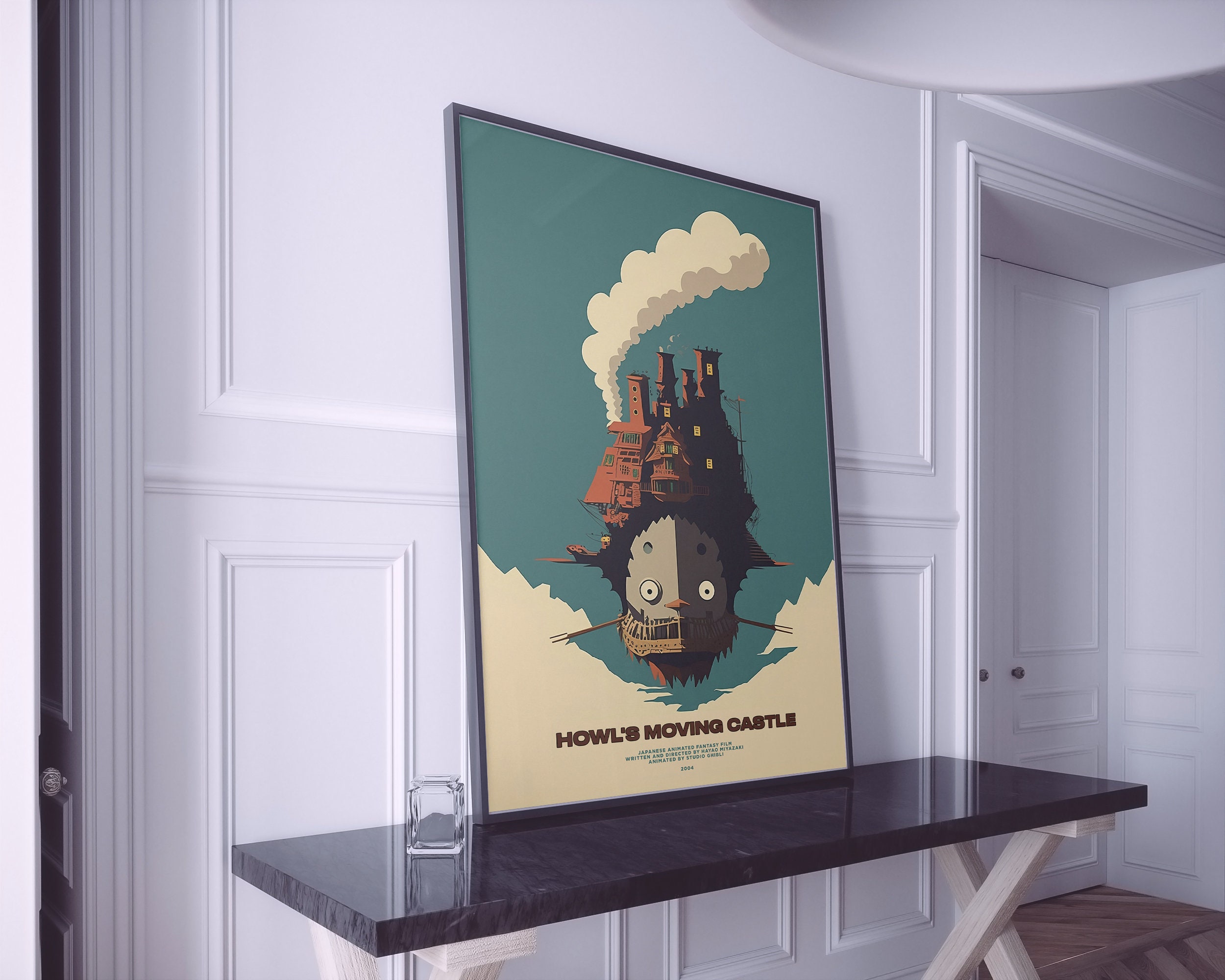 Howl's Moving Castle Minimalist Ghibli Poster, Studio Ghibli Art Print