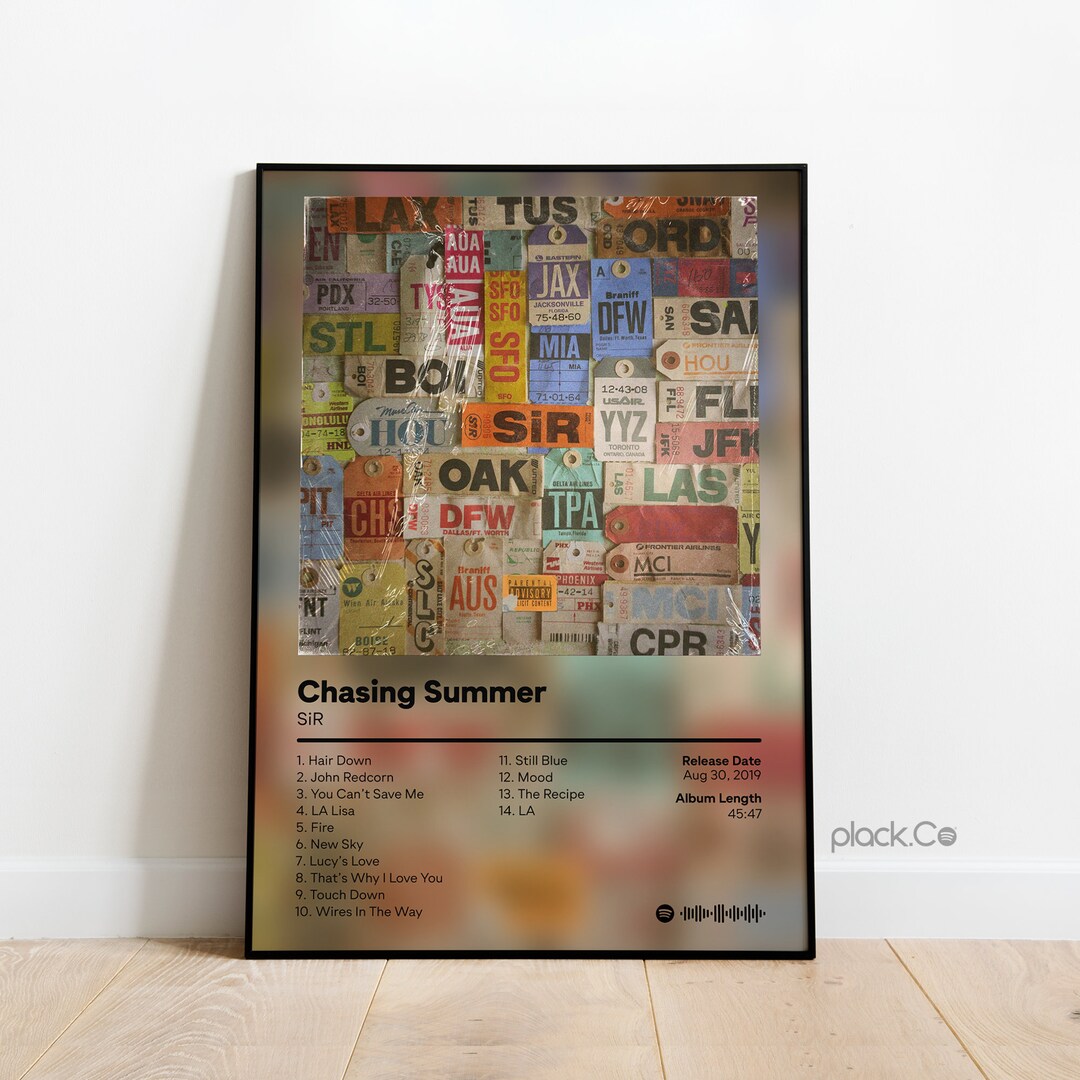 Sir Chasing Summer Custom Album Poster Hip Hop Wall Art Etsy