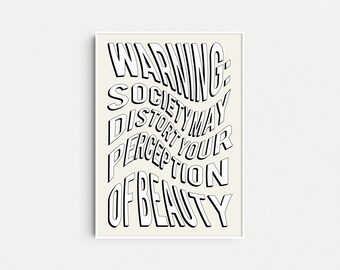 Body Positivity Poster, Body Positive Art Print, Feminist Wall Art, Empowered Women, Self Love Poster, Inclusive Art, Feminist Poster