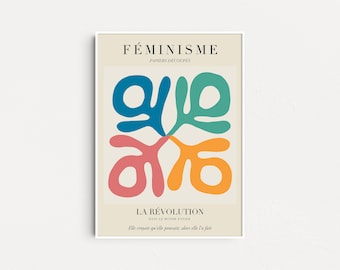 Feminist x Matisse Print, Feminist Poster, Aesthetic Posters, Gift For Her, Feminist Gifts, Feminist Wall Art, Feminist Art, Equality Poster