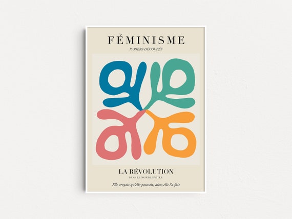 Feminist x Matisse Print, Feminist Poster, Aesthetic Posters, Gift For Her, Feminist Gifts, Feminist Wall Art, Feminist Art, Equality Poster