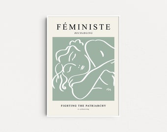 Feminist x Matisse, Smash The Patriarchy, Feminist Wall Art, Póster Feminism, Feminist Gifts, Gift For Her, Grl Pwr, Minimalist Feminist