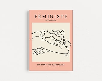 Feminist x Matisse Poster, Feminist Art Print, Feminist Gifts, Equality Poster, Smash The Patriarchy, Gift For Her, Feminist Wall Art