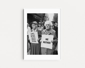 Premium Feminist Poster, Activist Art, Womens March Art Print, Gift For Her, Gift For Him, Womens Day, Mother's Day, Gift for Mom, Aesthetic