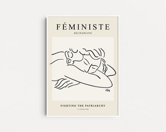 Feminist x Matisse, Feminist Prints, Póster Feminism, Feminist Gifts, Gift For Her, Feminism Wall Art, Equality Prints, Smash The Patriarchy