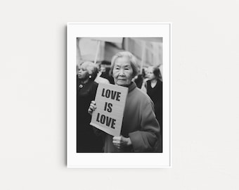 Love Is Love Poster, Pride Art Print, Equality Prints, Minimalist Póster Feminism, Pride Gifts, Feminist Gifts, Gay Pride Wall Art, Grl Pwr