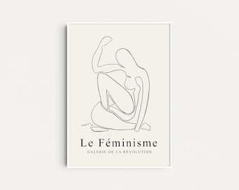 Feminist x Matisse, Feminist Prints, Feminist Gifts, Feminism Art Print, Póster Feminism, Equality Poster, Grl Pwr Wall Art, Gift For Her