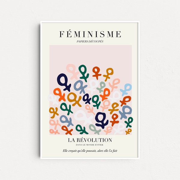 Feminist x Matisse, Feminist Poster, Intersectional Feminist Wall Art, Feminist Gifts, Gift For Her, Feminism Wall Art, Equality Art Print