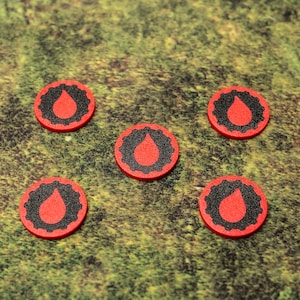 Wound Gaming Tokens - OnePageRules and other Tabletop Games