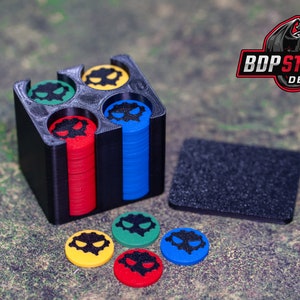 Fog of War Gaming Tokens and Holder for OnePageRules and other Tabletop Games