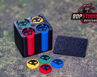 Fog of War Gaming Tokens and Holder for OnePageRules and other Tabletop Games