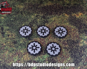 Black Chaos Gaming Tokens - Tabletop Wargaming and other games.