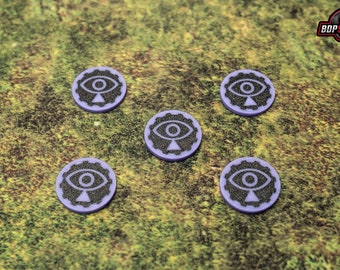 Caster Spell Gaming Tokens - OnePageRules and other Tabletop Games
