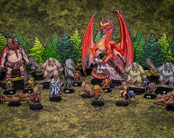 Paper Miniature Bases - 35 Total