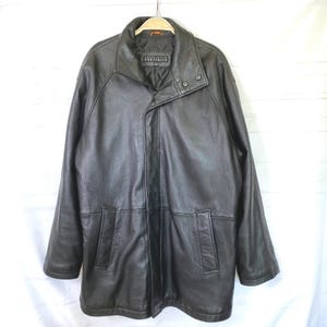 Perry Ellis Leather Jacket - Etsy