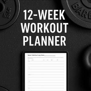 12-Week Daily Fitness Tracker | Instant Digital Download