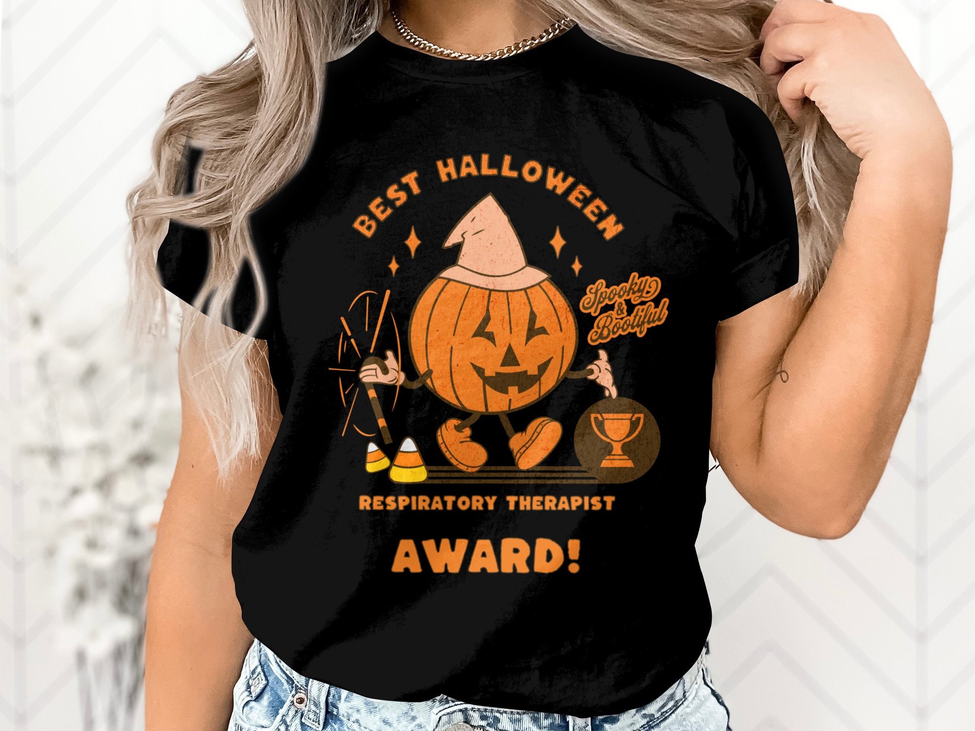 Discover Respiratory Therapist Halloween Award T-Shirt Funny Halloween Tee Shirt Halloween Gift Idea Doctor Nurse Practitioner Halloween Shirts