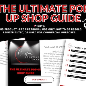 Ultimate Pop-Up Shop Vendor Planner | Digital Download Checklist for Market Events & Craft Fairs | Printable Small Business Organizer PDF