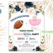 Editable Touchdowns or Tutus Gender Reveal Invitation Digital Template With Flowers Touchdowns ...