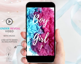 It's a Girl | Digital Pregnancy Announcement | Video Baby Announcement | Video Gender Reveal | Demo link in description | Instant download