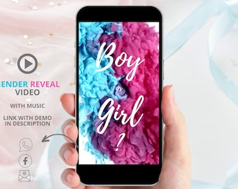 Het is een jongen | Digitale zwangerschapsaankondiging | Video Baby Aankondiging | Video Geslachtsonthulling | Demolink in beschrijving | Directe download