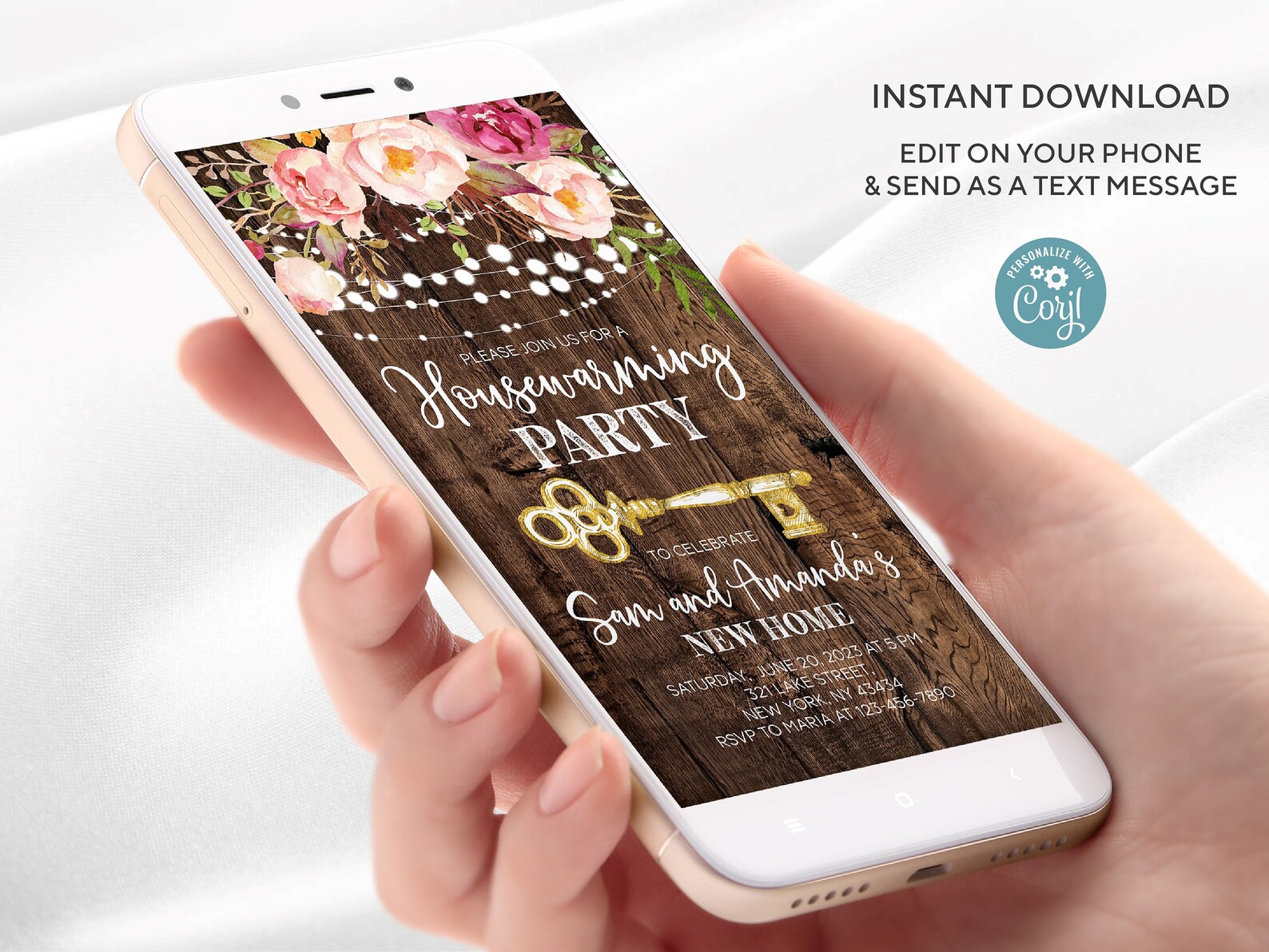 Editable Electronic Housewarming Party Invitation Template Etsy
