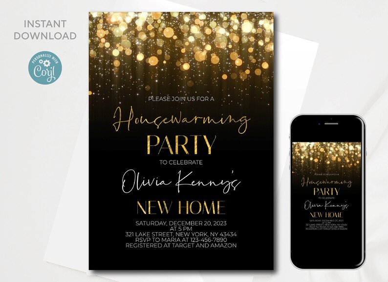 Editable Housewarming Party Invitation Template (instant Download) - Etsy