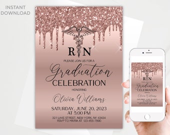 Bearbeitbare Hochzeitseinladungsvorlage (Digitaler Download)