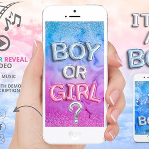 It&#39;s a BOY | Video Pregnancy Announcement | Digital Baby Announcement | Video Gender Reveal | Instant download