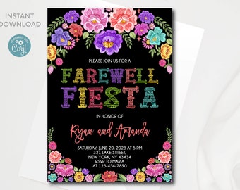 Editable Farewell Fiesta Invitation Template (Digital Download)