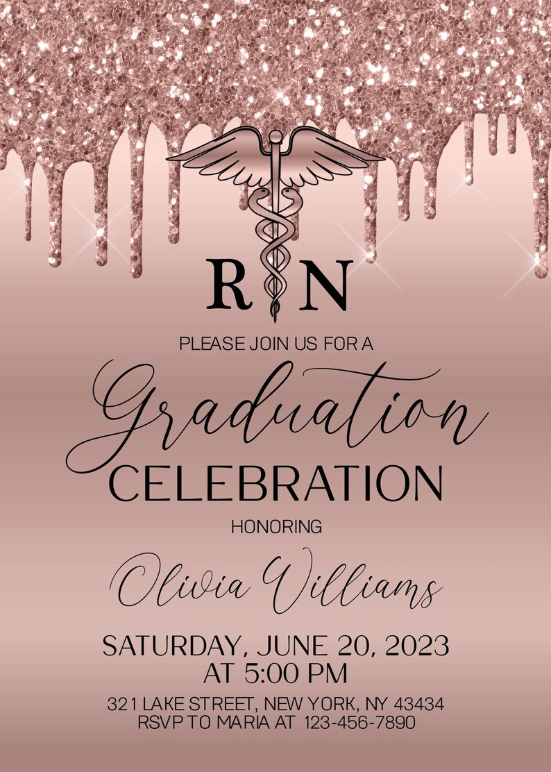 Editable Nursing Graduation Invitation Template Online Etsy Editable Nursing Graduation Invitation Template Online Etsy