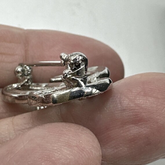 Monet Cursive Letter Initial C Rhinestone Silver … - image 8