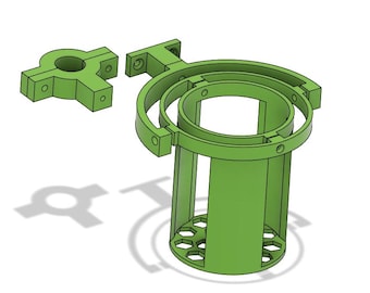 Custom 3D Printed gyroscopic Cup Holder, Adjustable Mount, Multiple Colors
