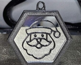 Hexagon 3d printed Mirror Christmas tree decor set (7)