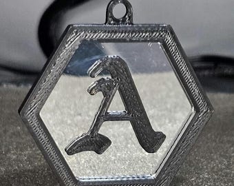 Hexagon 3d printer Mirror Personlized Christmas Custom Name decor set