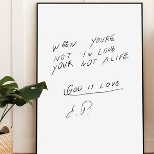 Impresión de escritura a mano de cartas de Elvis Presley, carta de amor, arte de pared de fans, ideas de regalos rápidos, impresión de afirmación del corazón, arte de pared de descarga digital