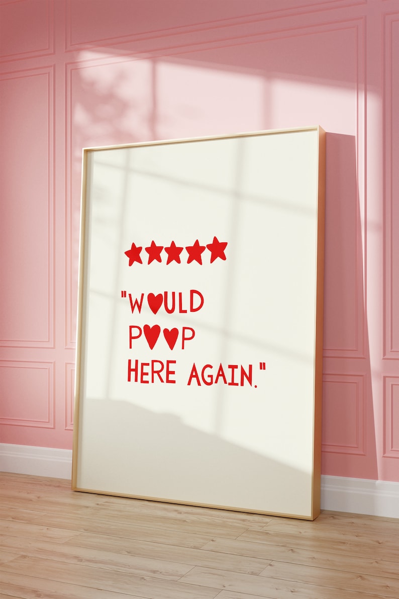 Pop Wall Print, Bathroom Decor, Funny Restroom Wall Art, Funky Decor