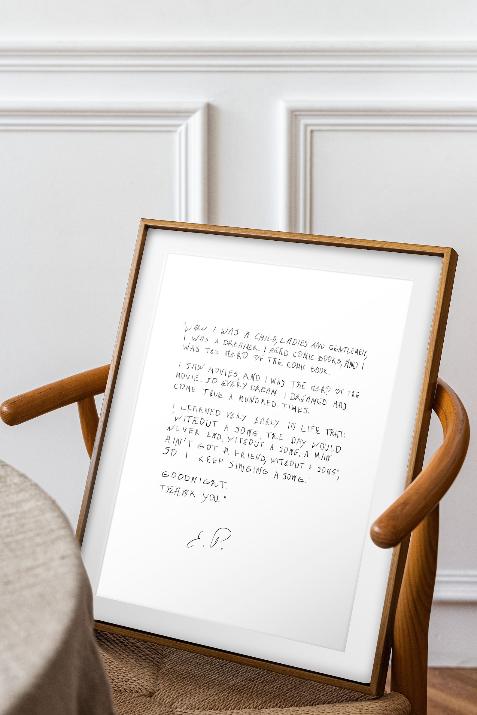 Elvis Presley Letter Handwriting Print , Love Letter, Fan Wall Art ...