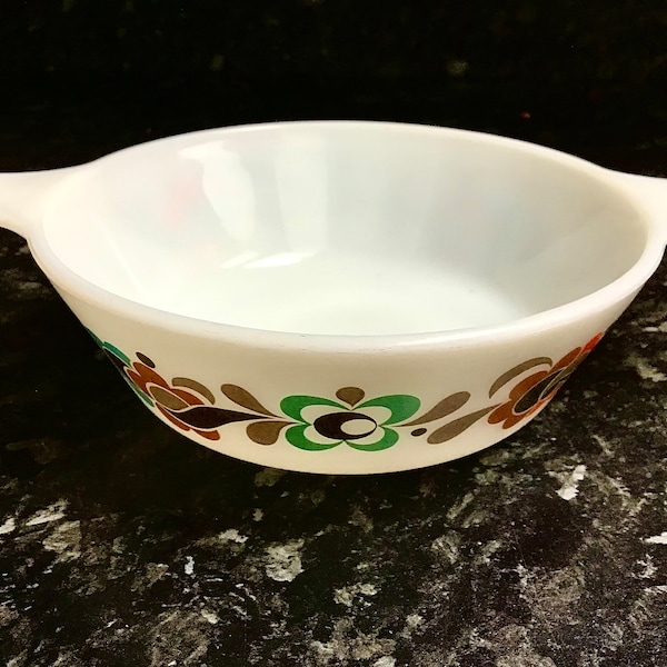 Vintage JAJ Pyrex Carnaby Bowl 1970s Retro Milk Glass Dining Baking Gift