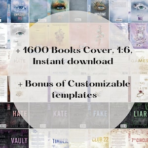 1600 Miniature Book Covers for Dollhouses | Printable Mini Books for DIY Projects | Mega Lot, Mini Books templates, instant download 1:6