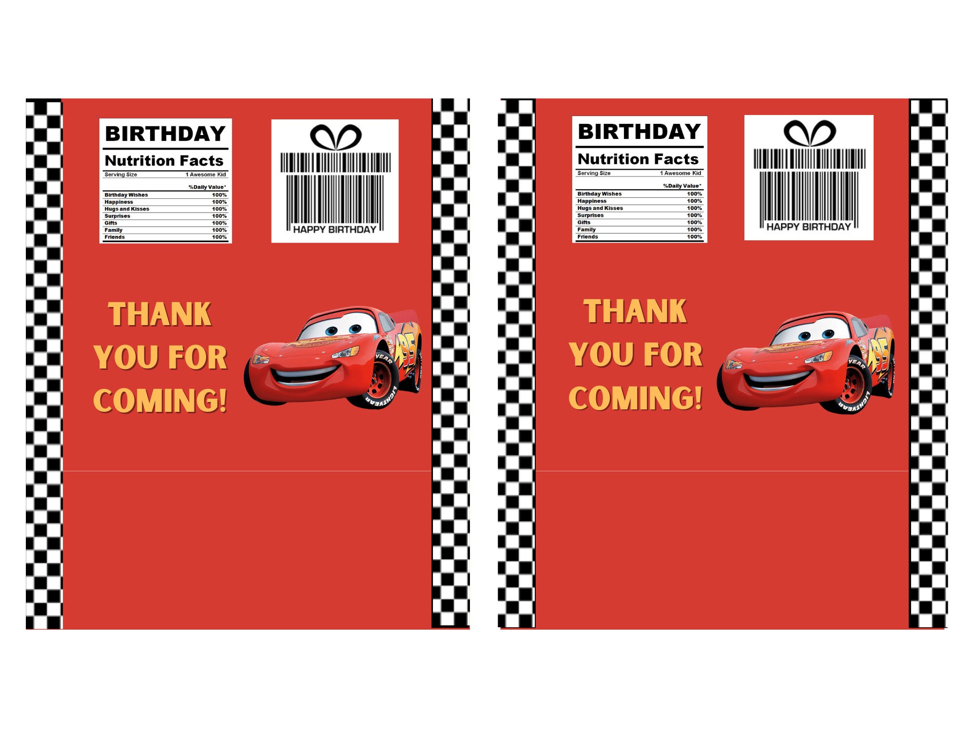 Cars Lightning Mcqueen Rice Krispy Treat Wrapper Digital Only - Etsy